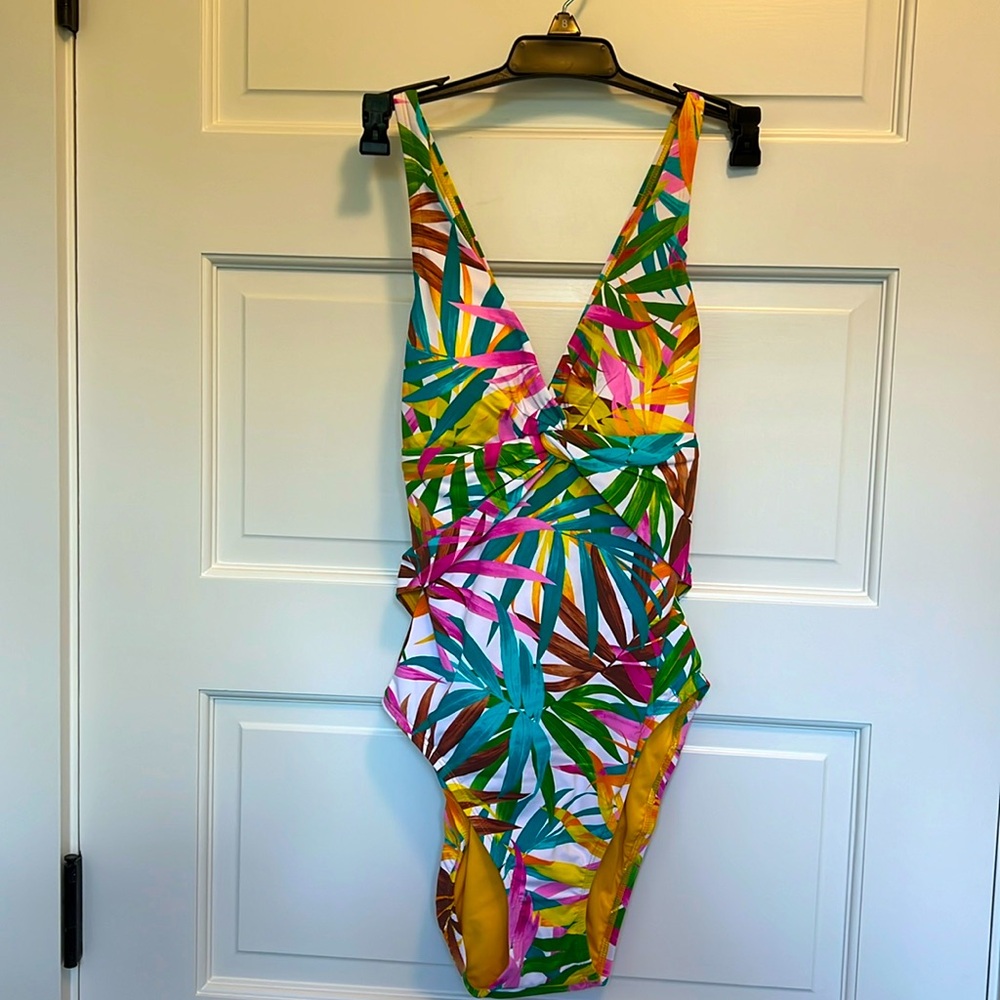 One piece swimsuit.  BleuRod Beattie, multi color size 8.  Brand new with tags.